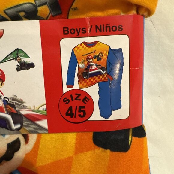 NEW MARIO KART 7 PAJAMAS 2-PIECE PJ'S BOYS SIZE 4/5 NWT - Picture 3 of 3
